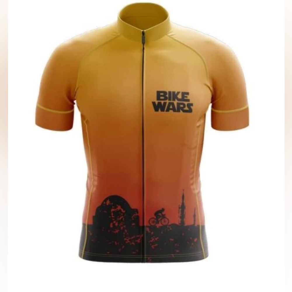 Bike Wars Cyclist top orange vibrant 5xl mens Polyester  Star Wars Style